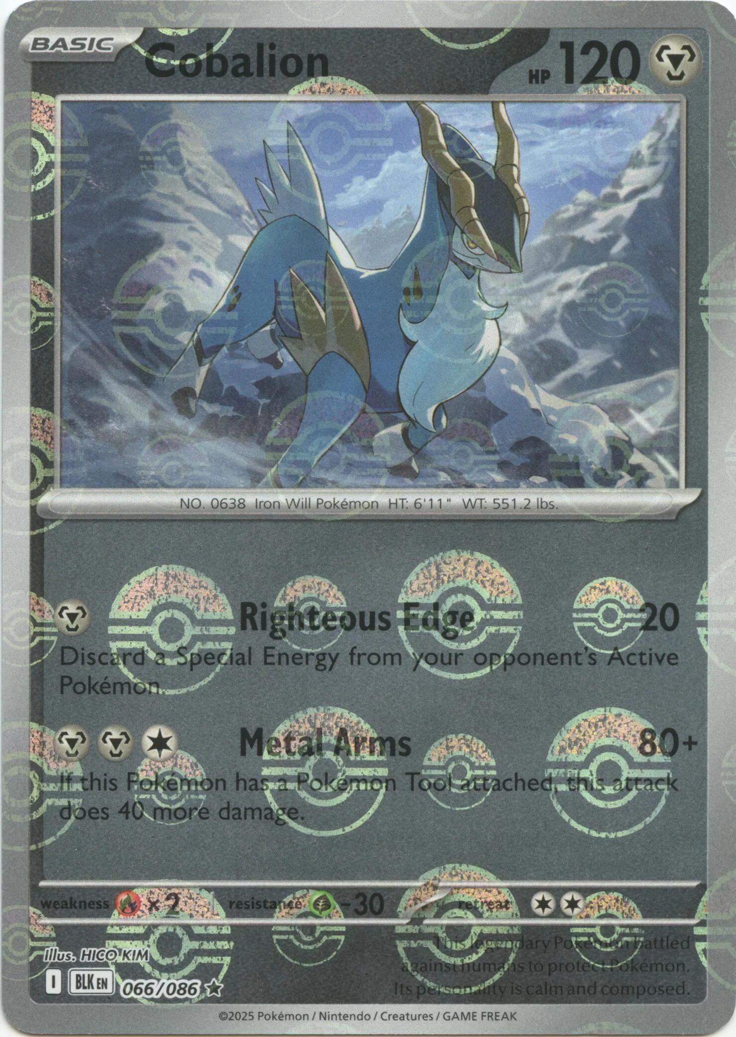 Cobalion (066/086) (Poke Ball Pattern) [Scarlet & Violet: Black Bolt]
