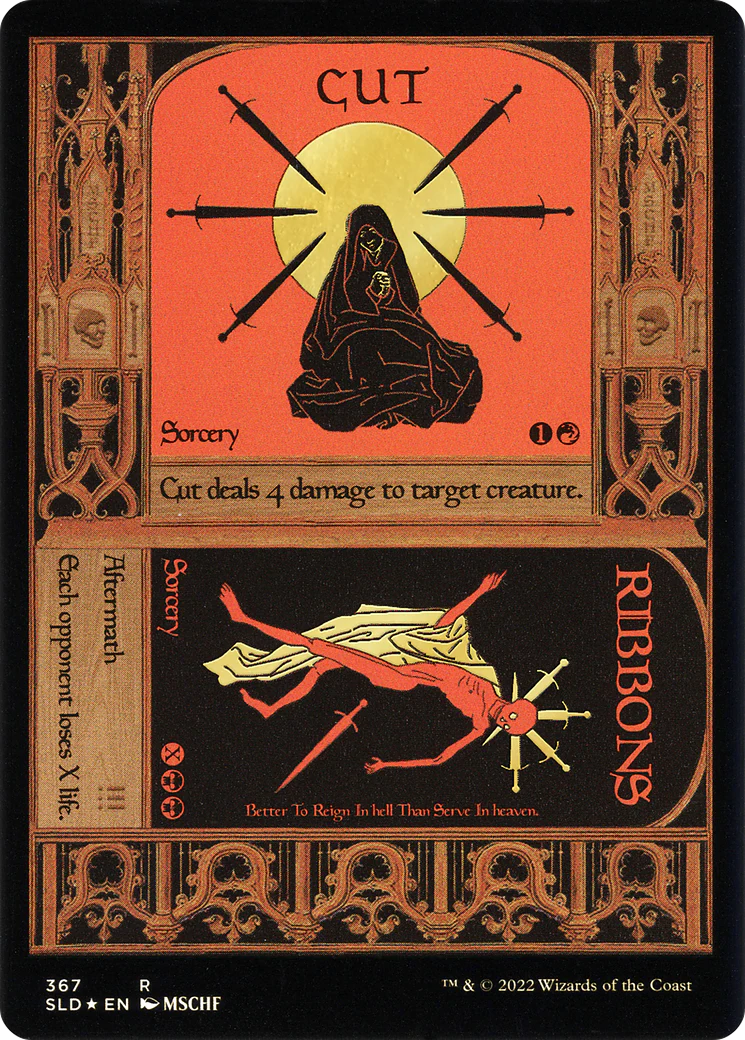 Cut // Ribbons (Foil Etched) (Gold) (SLD-367) - Secret Lair Drop Etched Foil