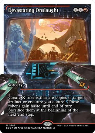 Devastating Onslaught (0387) (Showcase) (Fracture Foil) [Edge of Eternities]