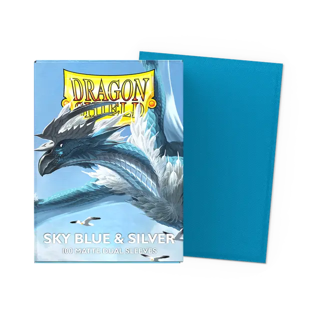 Dragon Shield Standard DUAL Matte Sky Blue & Silver