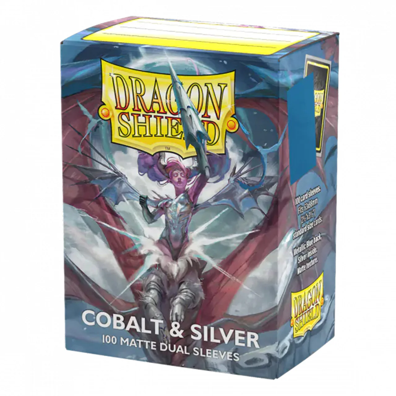 Dragon Shield Standard Matte Cobalt and Silver (100ct)
