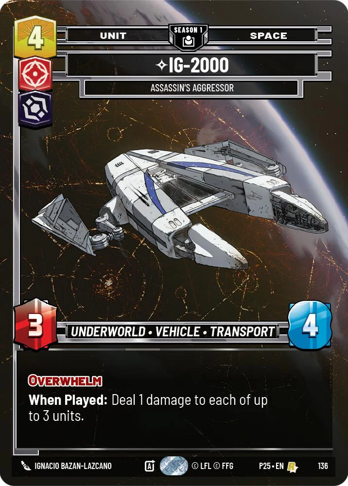 IG-2000 - 2000 (136) - Assassin's Aggressor (136) (136) [Sector and Regional Promos: Season 1]