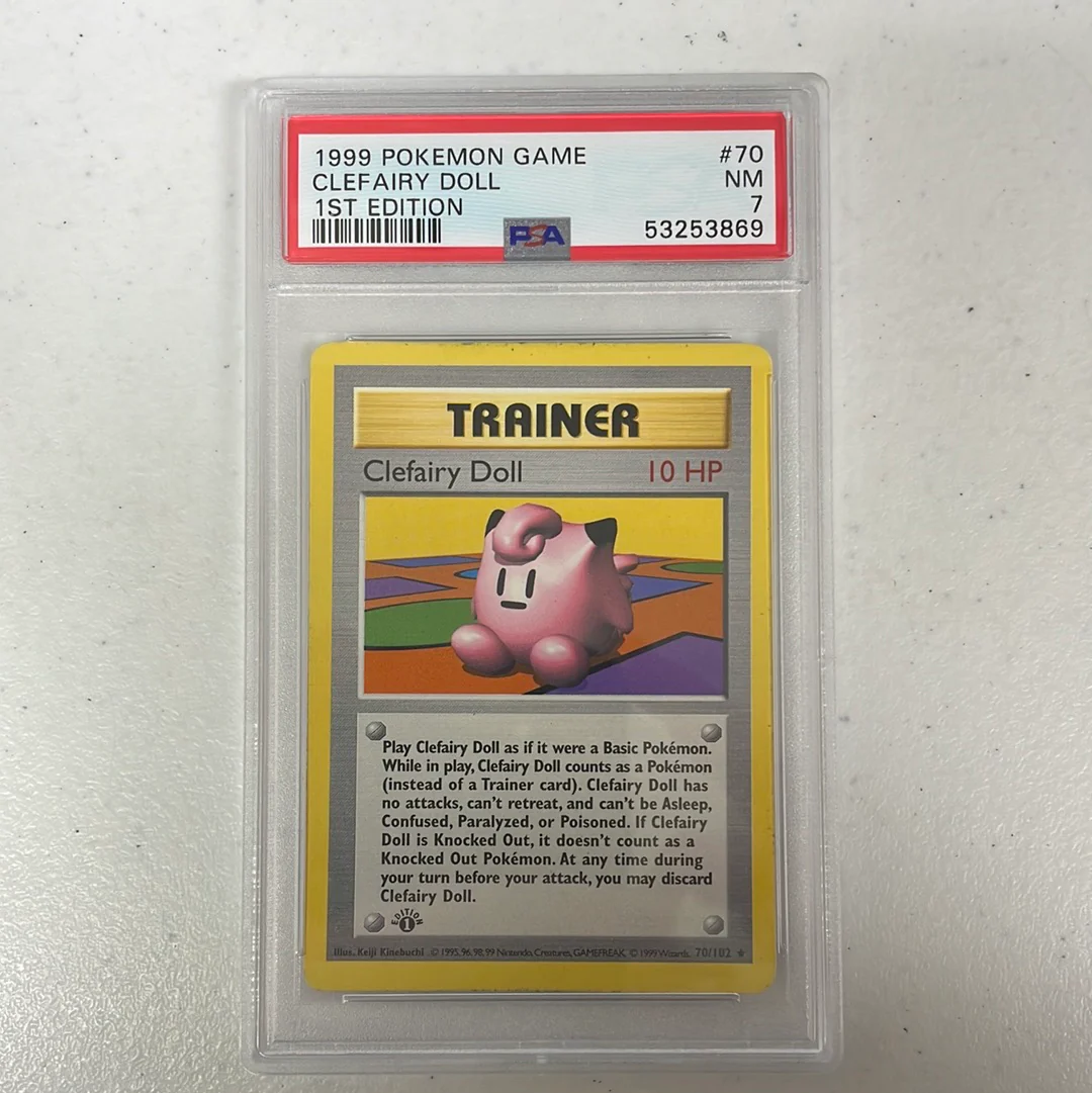 PSA 7 NM - Clefairy Doll 70/102 1st Edition Base Set Shadowless Pokemon