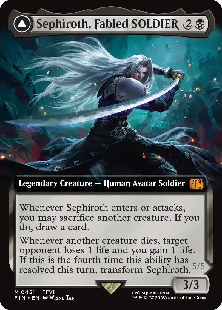 Sephiroth, Fabled SOLDIER // Sephiroth, One-Winged Angel (Extended Art) [FINAL FANTASY]