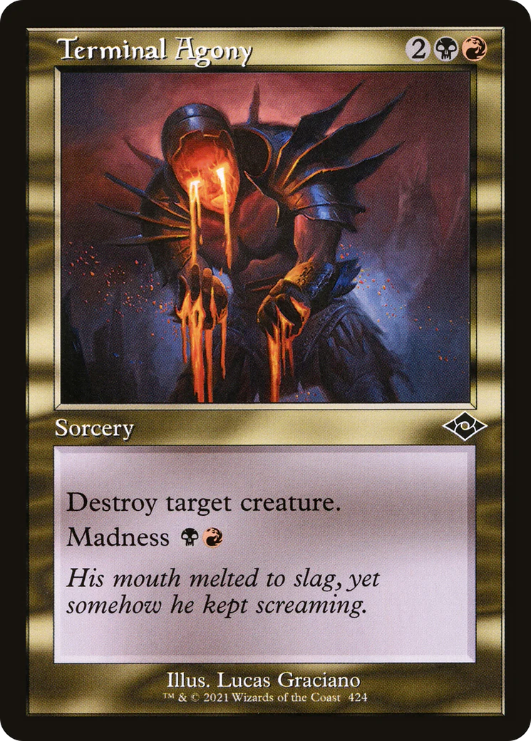 Terminal Agony (Retro Frame) (MH2-424) - Modern Horizons 2 Etched Foil